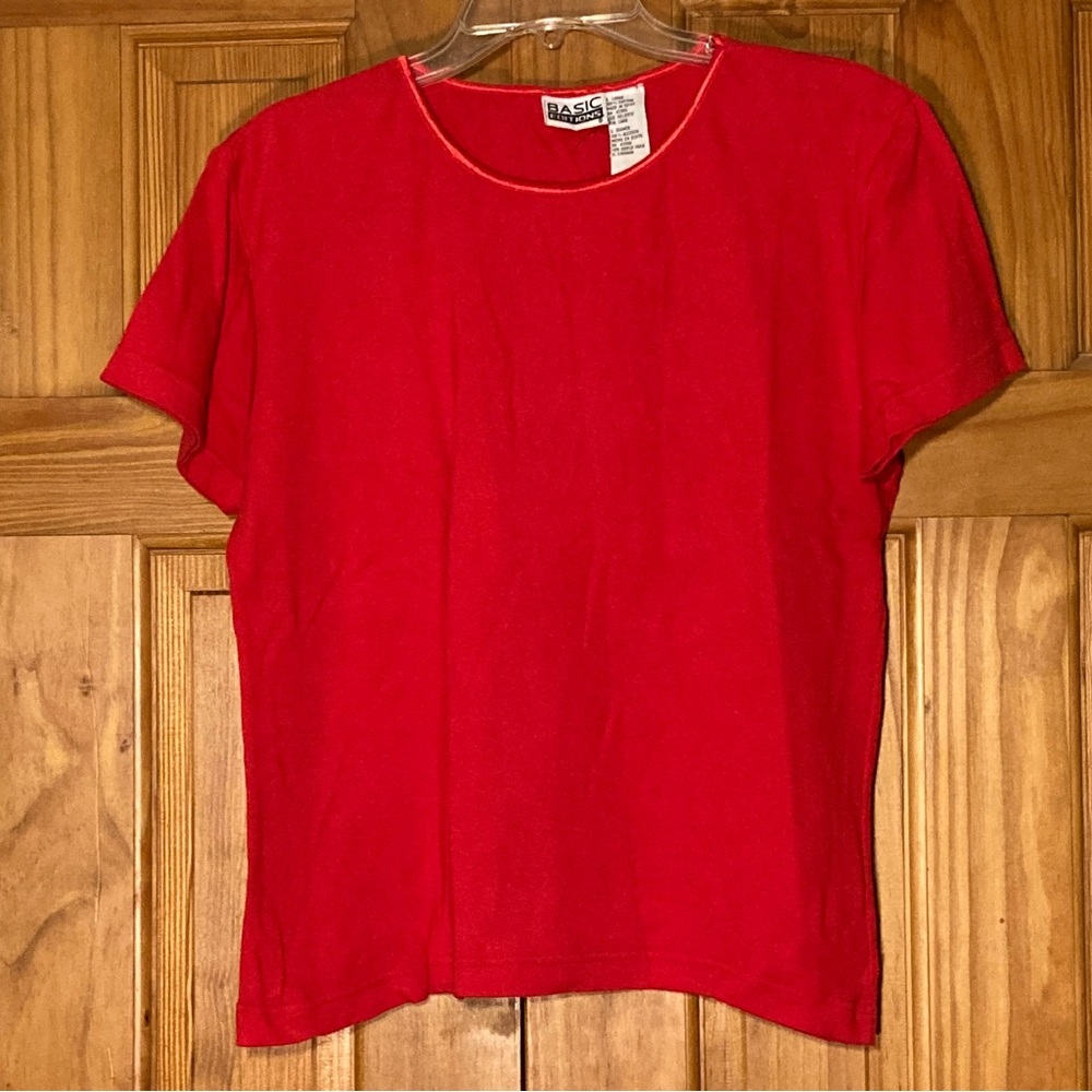 NWOT Vintage Basic Editions Top Blouse Size L